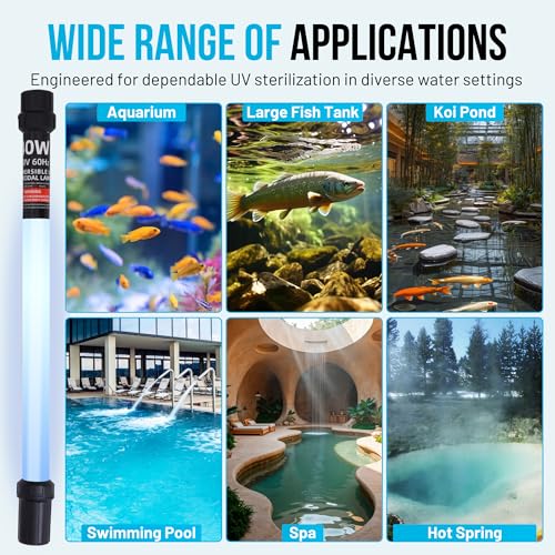 40W UV Water Clarifier with 17ft Cable for 300