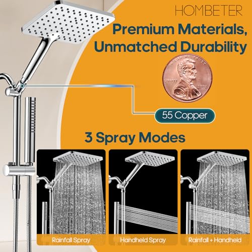 High Pressure Filtered Shower Head with Handheld Combo