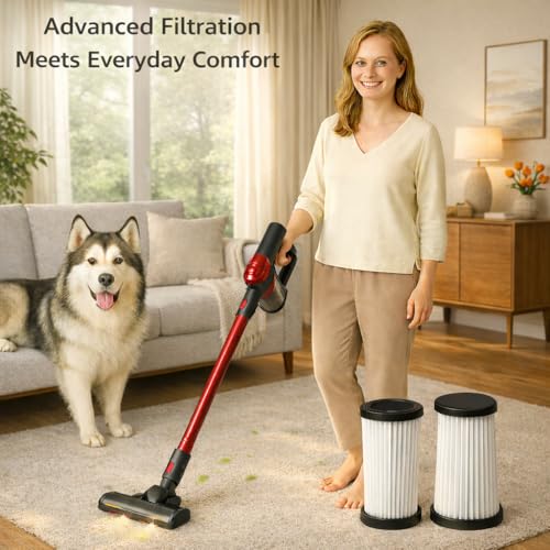 4 Pack Vacuum Filters Compatible with iwoly C150 Cordless Vacuum Cleaner (4 Count)