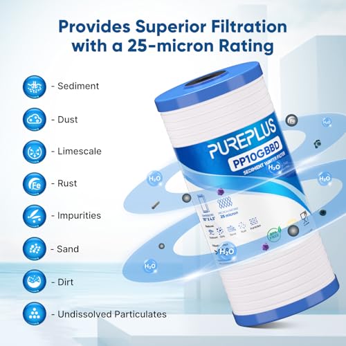 AP810 Whole House Grooved Sediment Water Filter (3 Count)
