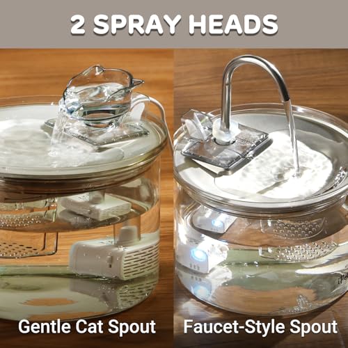 Glass Cat Water Fountain