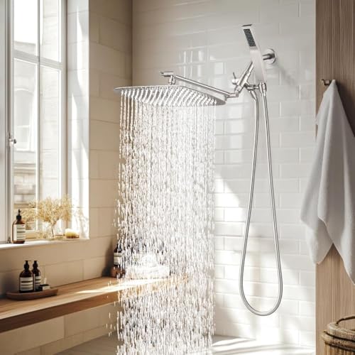 All Metal 14" Rain Shower Head with Handheld for Bathroom Upgrade