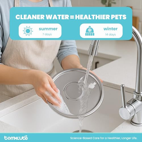 Cat Water Fountain Stainless Steel with 8 Filters (108 Count)