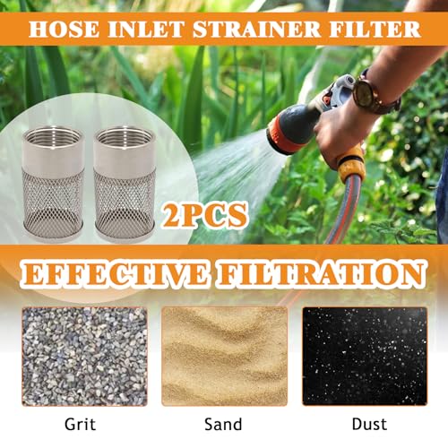 2pcs Dia 30mm Hose Inlet Strainer Filter