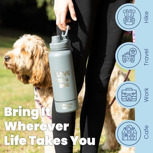 Dog Water Bottle with Detachable Bowl for Dog Lovers