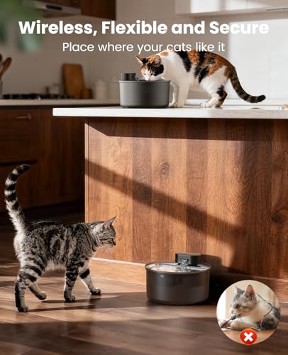 108oz 3.2L Cordless Cat Water Fountain for Cats & Small Dogs