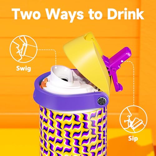 24 oz Insulated Water Bottle with Straw