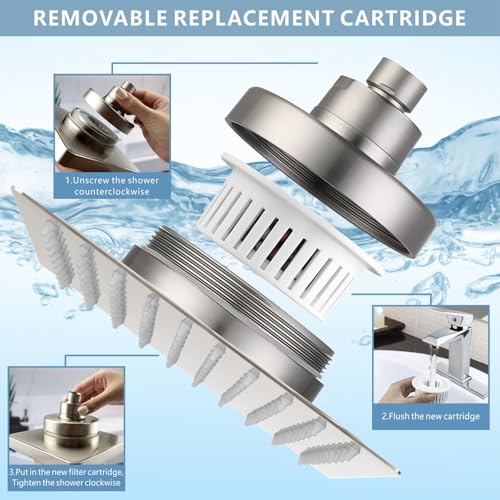 High Pressure Rain Shower Head with Filtered