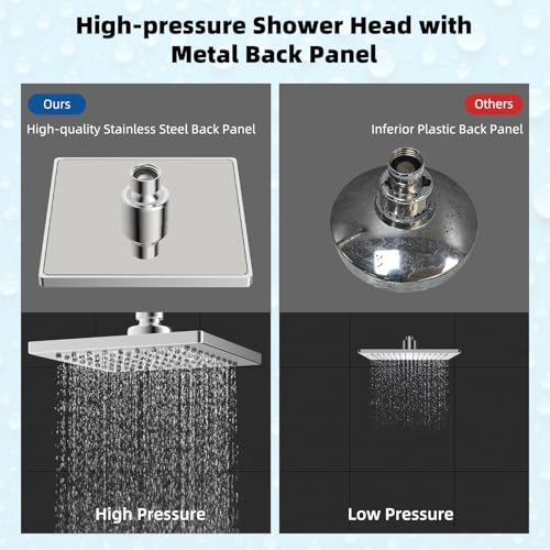 cUPC Certified Thickness Metal 6'' Square Rain Shower Head