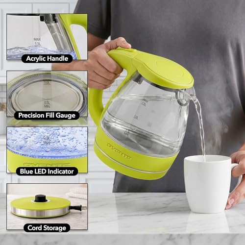 1.5L Glass Electric Kettle Water Boiler