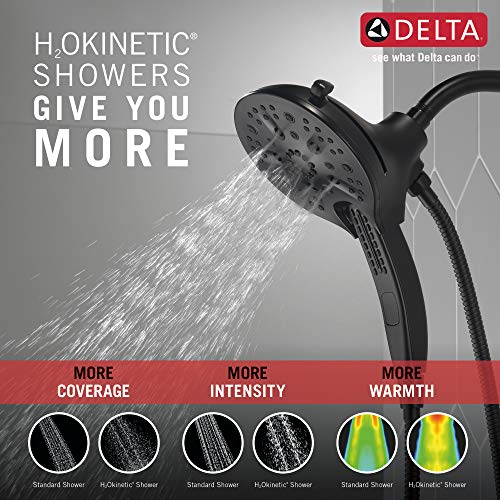 58620-BL25-PK 2-in-1 Dual Shower Head, Black, 5 Spray Settings, Lifetime Limited Warranty