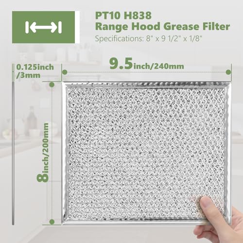 Aluminum Mesh Range Hood Grease Filter Replaces for Columbus Industries for PT10 H838