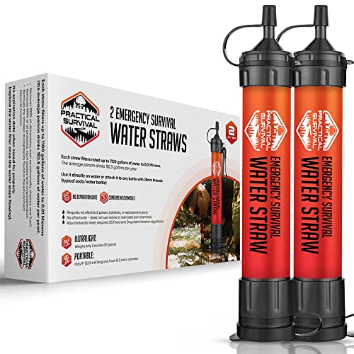 2 High Capacity Emergency Water Straws (2 Count)