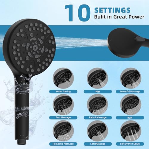 10" Metal Filtered Shower Head with 10