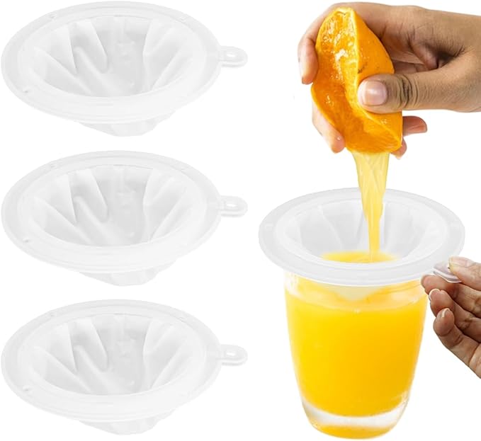3PCS Filter Strainer 400 Mesh Nylon Food Grade Filter Mesh Filter Funnel for Juice Milk Wine Cheese Whey Grease Coffee, 5 Inch