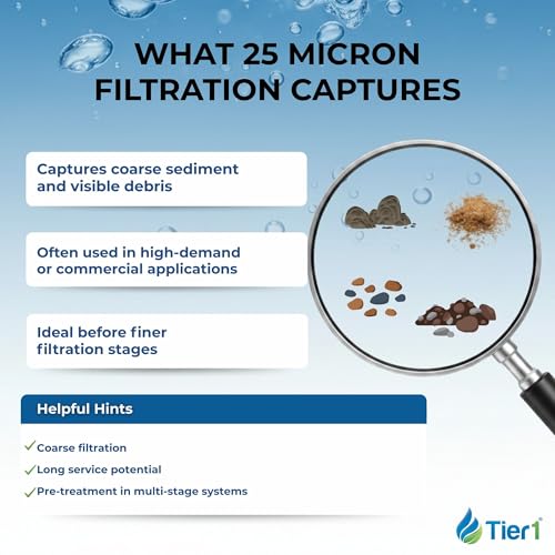 25 Micron 4.5" × 10" Radial Flow Carbon Water Filter (2 Count)