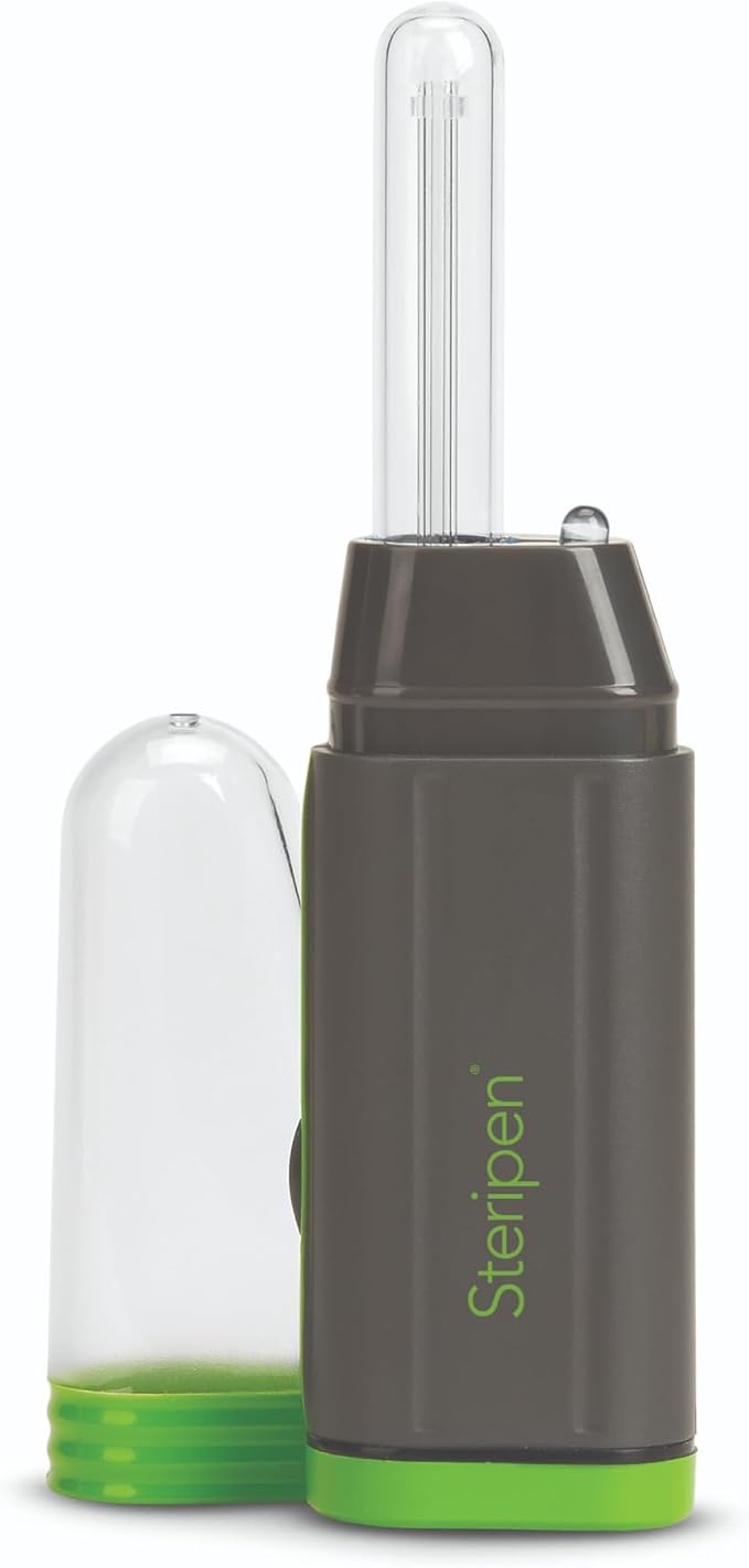 SteriPen Adventurer Opti UV Personal Water Purifier for Camping, Backpacking, Emergency Preparedness and Travel Black/Green Small