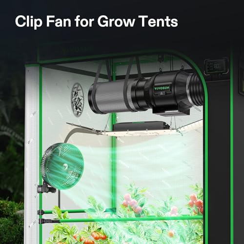 AeroWave E9 Grow Tent Auto Oscillating Clip Fan