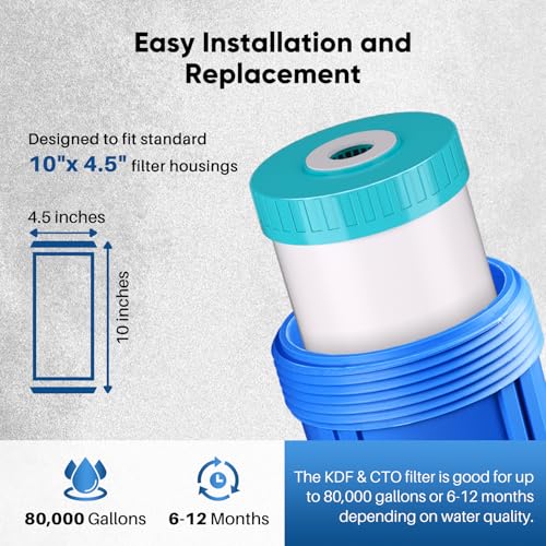 10" x 4.5" Whole House KDF Water Filter