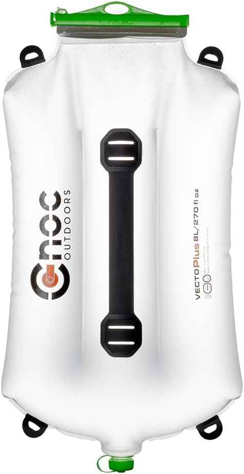 VectoPlus Eight Liter 28mm Water Collection and Filtration Bag - Large Carrying Capacity for Group Trips and Long Term Water Storage - Wide Slider Opening for Easy Collection - Durable