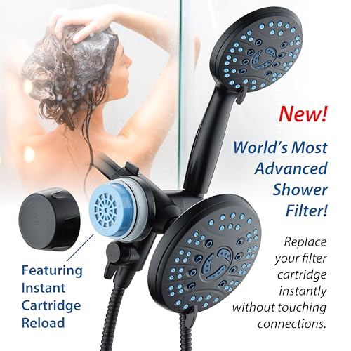 Combo Shower Head Water Filter with Built