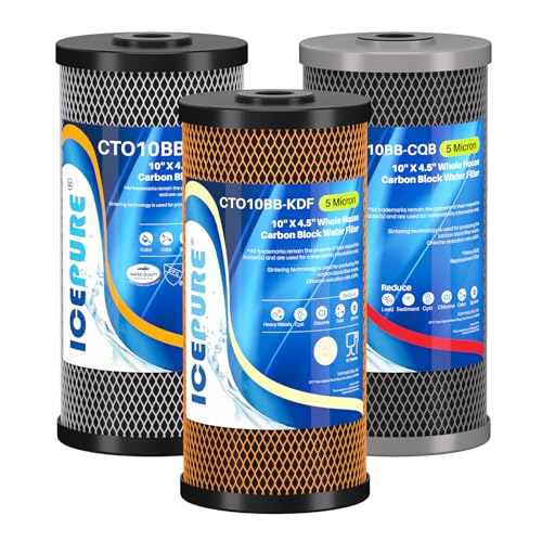 4.5"x 10" Whole House Water Filter Set (3 Count)