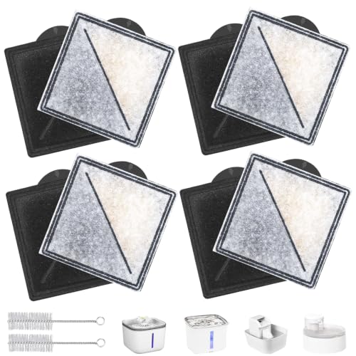 8+2 Pack Square Cat Water Fountain Filters (8 Count)