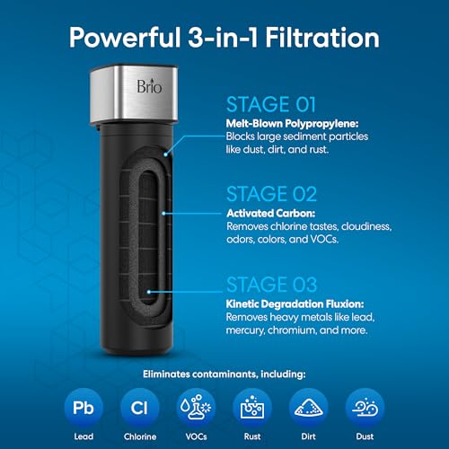 11" Under Sink Water Filter System for Kitchen & Bathroom Faucet