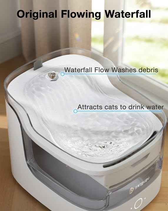 Cat Water Fountain 8-Layer cat Fountain Filter Ultra-Quiet Automatic Pet Water Dispenser for Cats and Dogs 2.4G WiFi(PF1L)