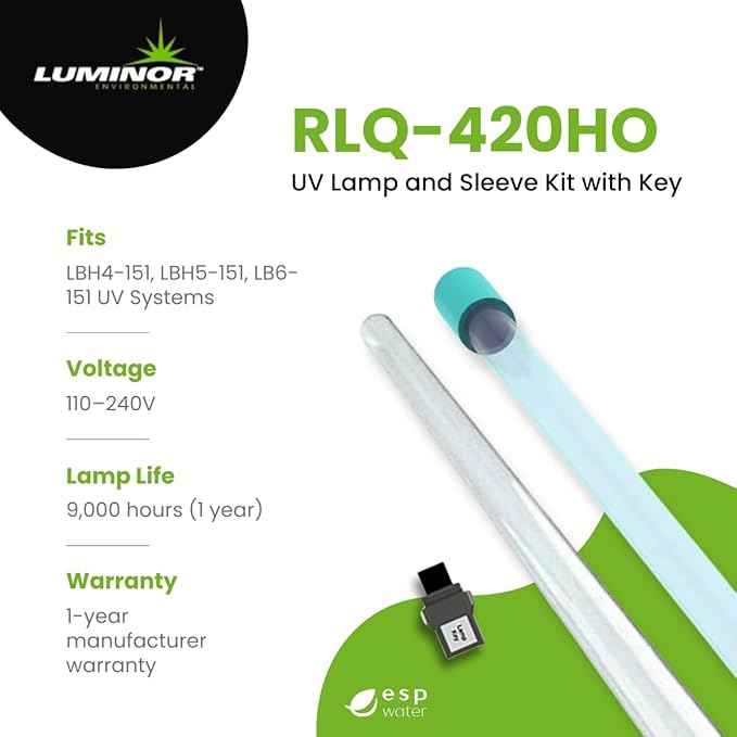 Luminor RLQ-420HO UV Lamp and Sleeve Kit for LBH4-151, LBH5-151, LB6-151