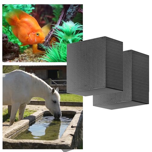 2 Pack Aquarium Cube Filters Activated Carbon Aquarium for Pond Fish Tank Horse Reservoir Tank 4X4X2 Inch Eco Aquarium Water Filter Cube (2 Count)