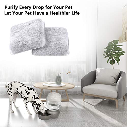 Dog Water Filter Replacement Compatible with Petmate Bowl Filters (6 Count)