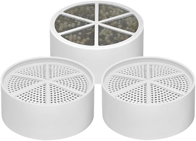 AWO 3 PACK Replacement Bathtub Water Filter Cartridge for Tub Compatible with Crystal Quest Bath Ball Cartridge,Multi Stage Filter for Softer Skin & Hair Reduces Chlorine & Harmful Substance - AquaVibe