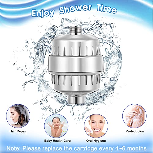 2 Pcs Shower Filter with 4 Pack 20 Stage Shower Filter Replacement
