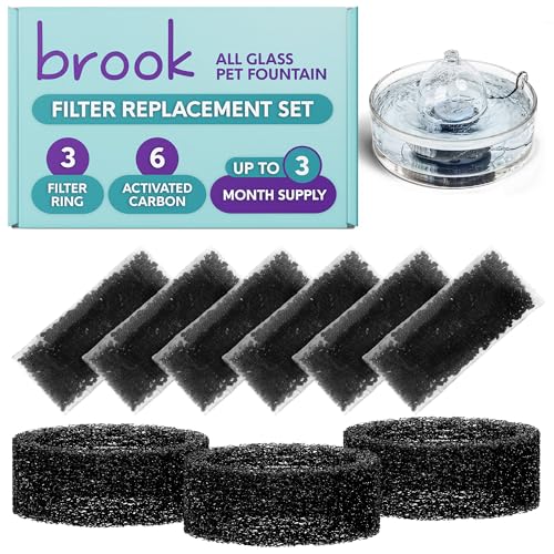 Glass Pet Fountain Filter Replacement Set