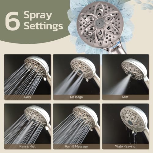 6 Setting Filtered Handheld Shower Head