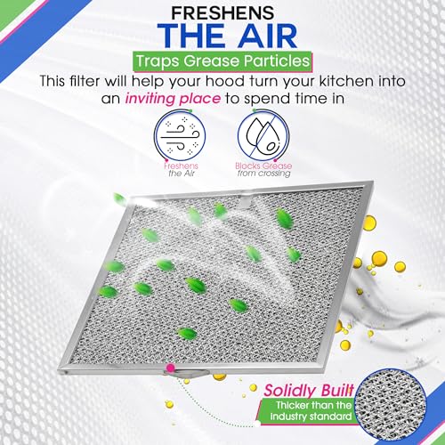 Stove Vent Filter 11.6x11.2” 99010317 Fits Nutone Broan Range Hood Filter (2 Count)