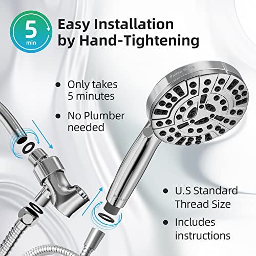 9 Functions High Pressure Shower Head with Handheld