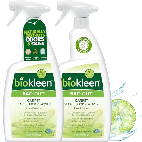 Bac Out Enzyme Cleaner Spray and Stain & Odor Remover for Pet Stains (64 Fl Oz)