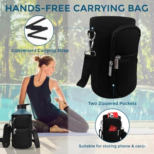Travel Water Bottle with Carrying Bag