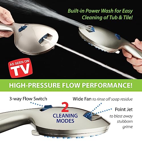 AquaCare 8 mode High Pressure Handheld Shower Head with 2