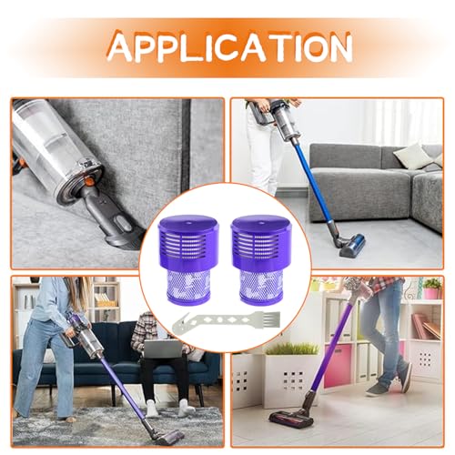 2 Pack V10 Filters Replacement for Dy son V10 Cyclone Series