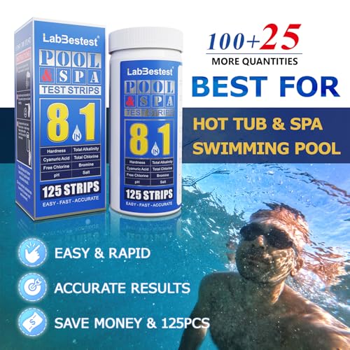 Salt Pool Test Strips Salt Water Pool Testing Kit (125 Count)