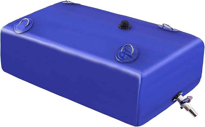 Water Tank, 30 Gallon Water Storage Bladder, Foldable Portable Water Storage, Large Water Storage Containers with 3/4" PVC Spigot and Hose Kit for Camping, Garden, Emergency Water Bag