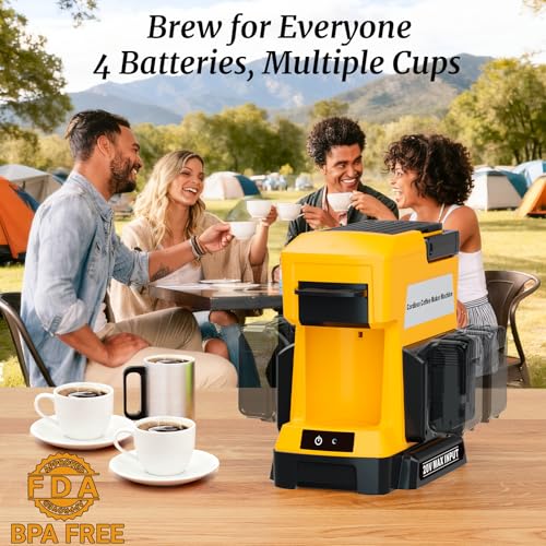 Cordless Coffee Maker for Dewalt 20V MAX Battery
