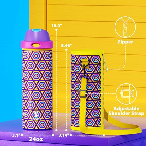 24 oz Insulated Water Bottle for Women