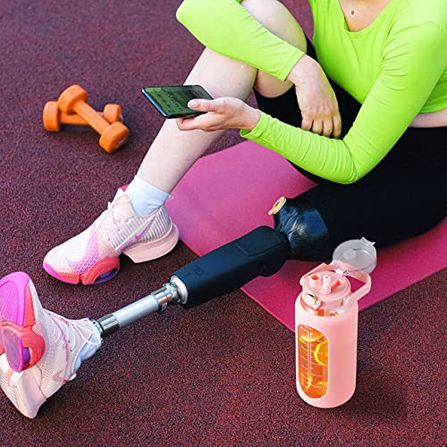 52 oz Glass Water Bottle with 2