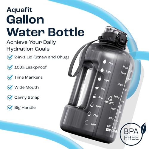 1 Gallon Water Bottle with Time Marker