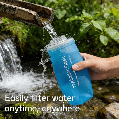 500ml Collapsible Water Filter Bottle