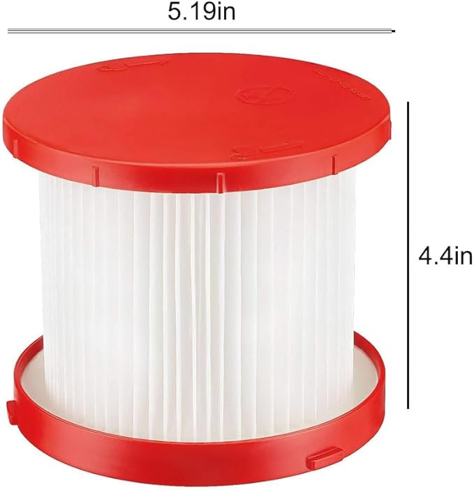 2 Pack 49-90-1900 HEPA Vacuum Filters with 4 Pack 49-90-2015 Sponge Filters Fit for Milwaukee Cordless M18 2 Gallon 0880-20 & FUEL Packout 0970-20, M12 FUEL 1.6 Gallon 0960-20 Wet Dry Vacuum - AquaVibe